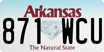 AR license plate 871WCU