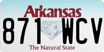AR license plate 871WCV