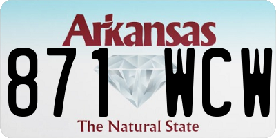 AR license plate 871WCW