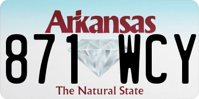 AR license plate 871WCY