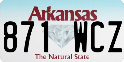 AR license plate 871WCZ