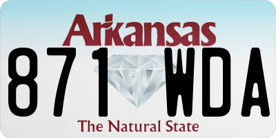 AR license plate 871WDA