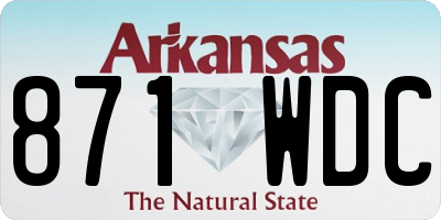 AR license plate 871WDC