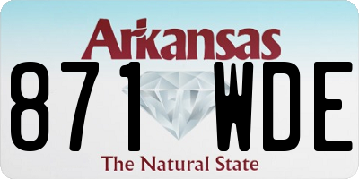 AR license plate 871WDE