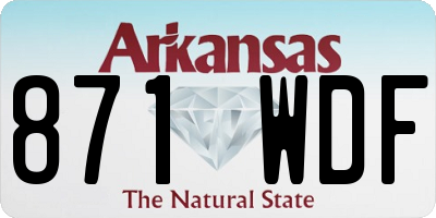 AR license plate 871WDF