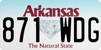 AR license plate 871WDG