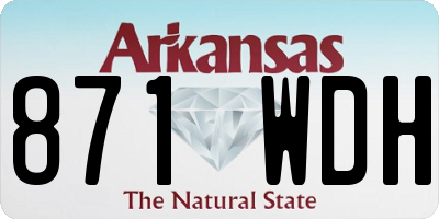 AR license plate 871WDH