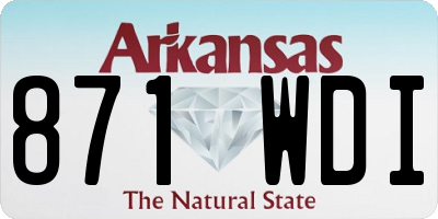 AR license plate 871WDI