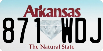 AR license plate 871WDJ