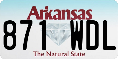 AR license plate 871WDL