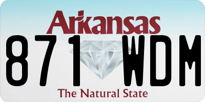 AR license plate 871WDM