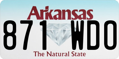 AR license plate 871WDO