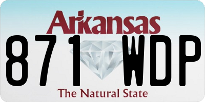 AR license plate 871WDP