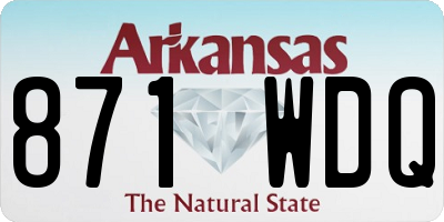 AR license plate 871WDQ