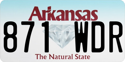 AR license plate 871WDR