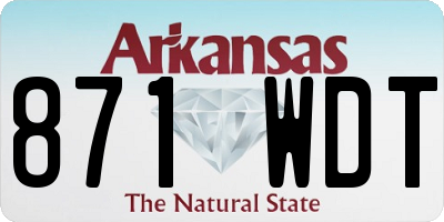 AR license plate 871WDT