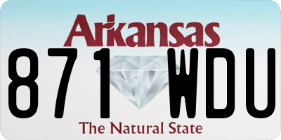AR license plate 871WDU