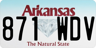 AR license plate 871WDV