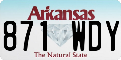 AR license plate 871WDY