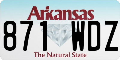 AR license plate 871WDZ