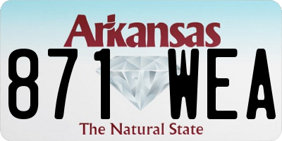 AR license plate 871WEA