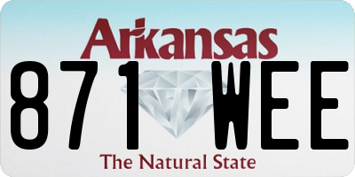 AR license plate 871WEE