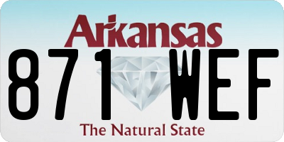 AR license plate 871WEF