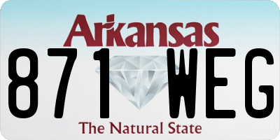 AR license plate 871WEG