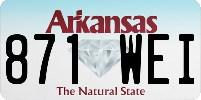 AR license plate 871WEI