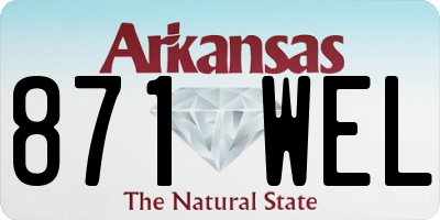 AR license plate 871WEL