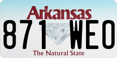 AR license plate 871WEO