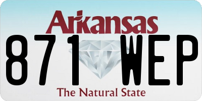 AR license plate 871WEP