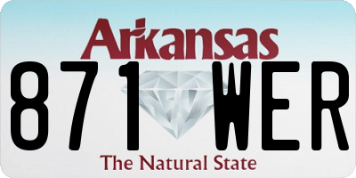 AR license plate 871WER