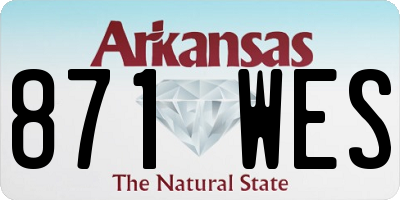 AR license plate 871WES