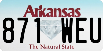 AR license plate 871WEU