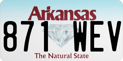 AR license plate 871WEV
