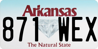 AR license plate 871WEX
