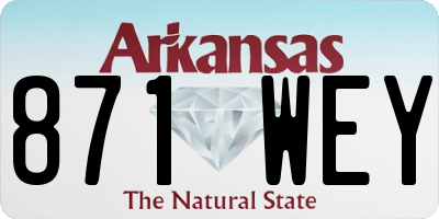 AR license plate 871WEY