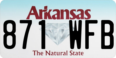AR license plate 871WFB