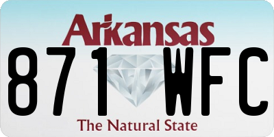 AR license plate 871WFC