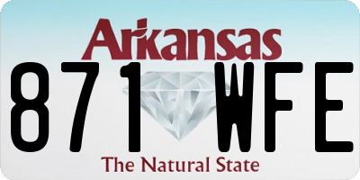 AR license plate 871WFE
