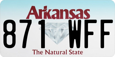 AR license plate 871WFF