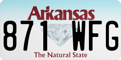 AR license plate 871WFG