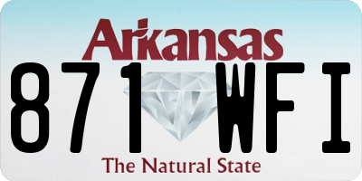 AR license plate 871WFI