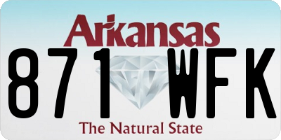 AR license plate 871WFK