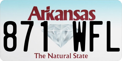 AR license plate 871WFL