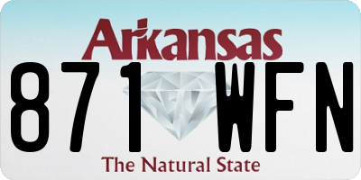AR license plate 871WFN