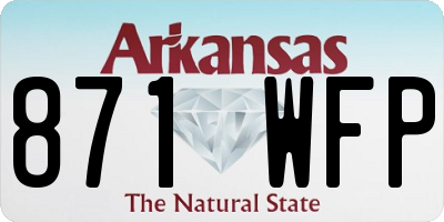AR license plate 871WFP