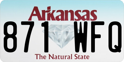 AR license plate 871WFQ