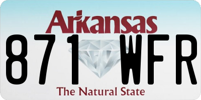 AR license plate 871WFR